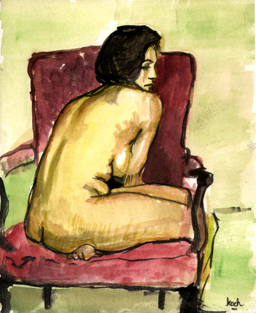 Nude on armchair (1990)