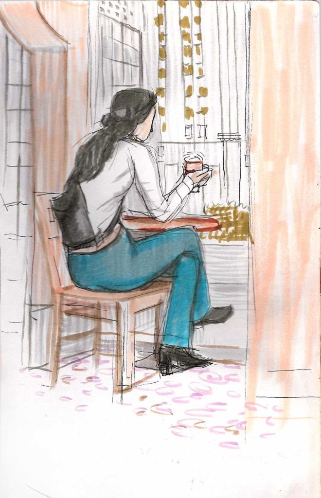 Girl at Park Ave Coffeeshop (2002)