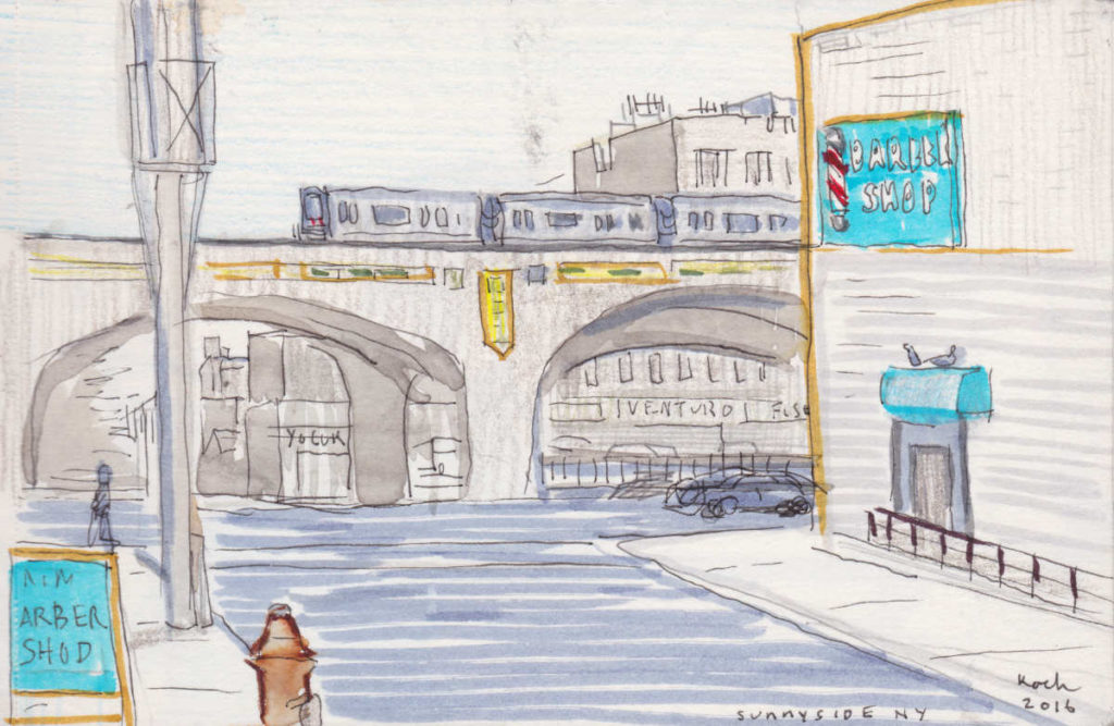 Barbershop, street in Sunnyside (2016)