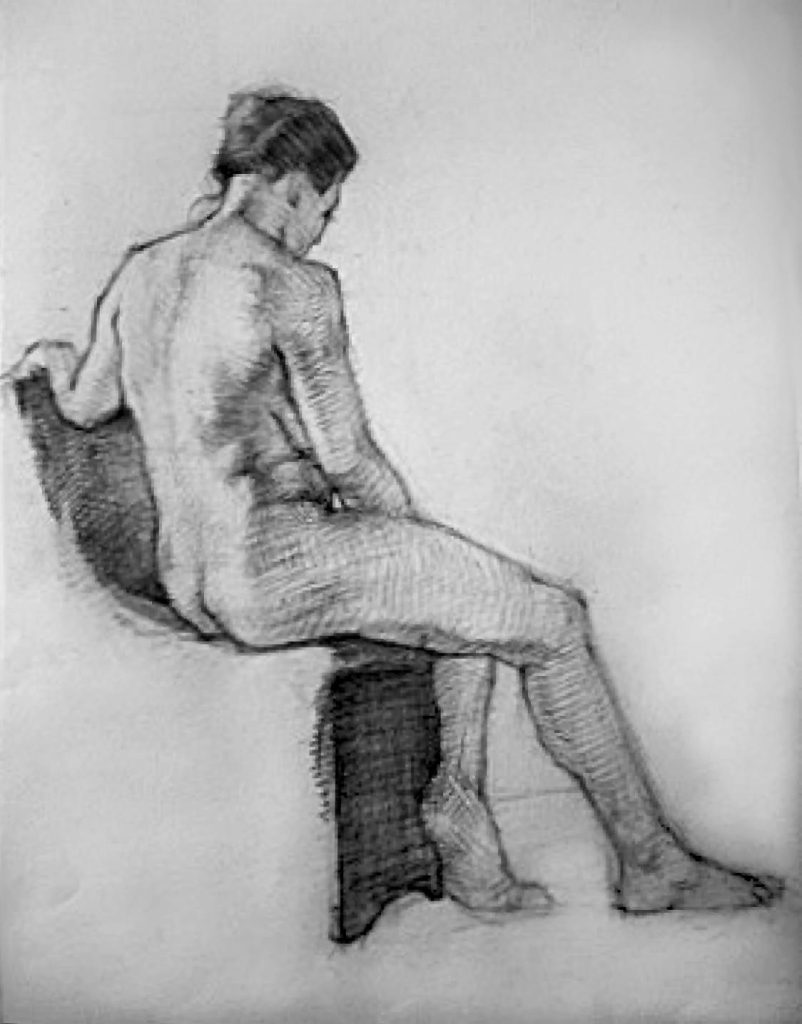 Figure Drawing Classic Pose - Freshman Yr (1984)